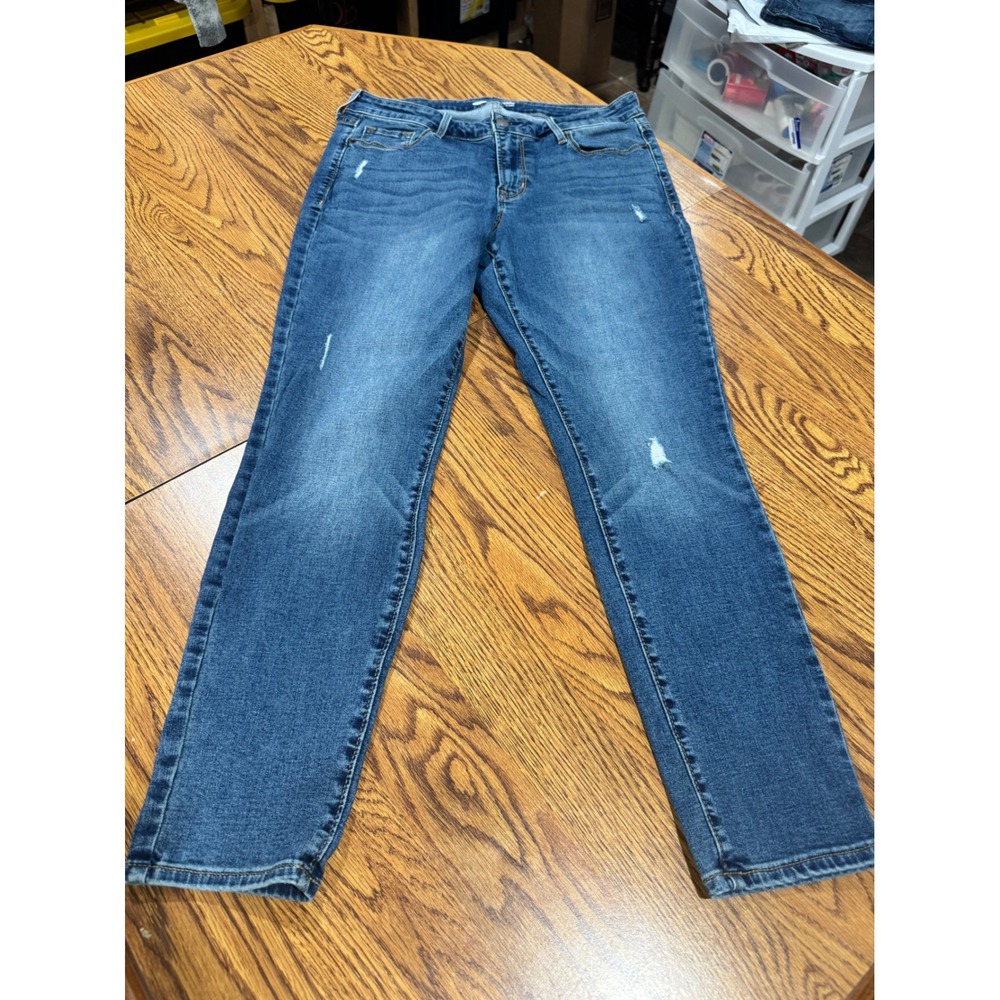 Old Navy Rockstar Super Skinny Jeans Womens 10 S‎ Medium Wash Distressed Denim